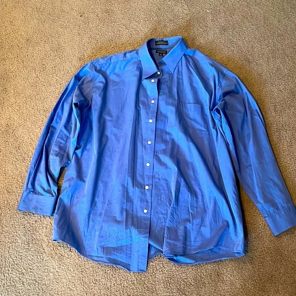 Joseph & Feiss Men’s Tall Dress Shirt in Blue. Neck 18.5” Sleeve 36/37” - Picture 1 of 2